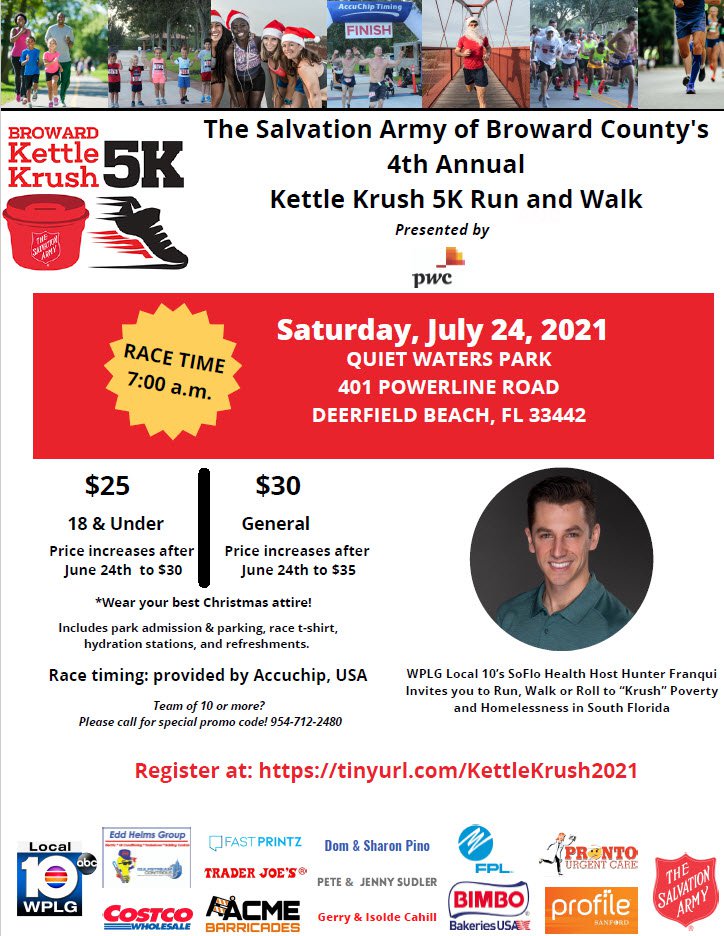 The Salvation Army of Broward County’s Kettle Krush 5K presented by PwC